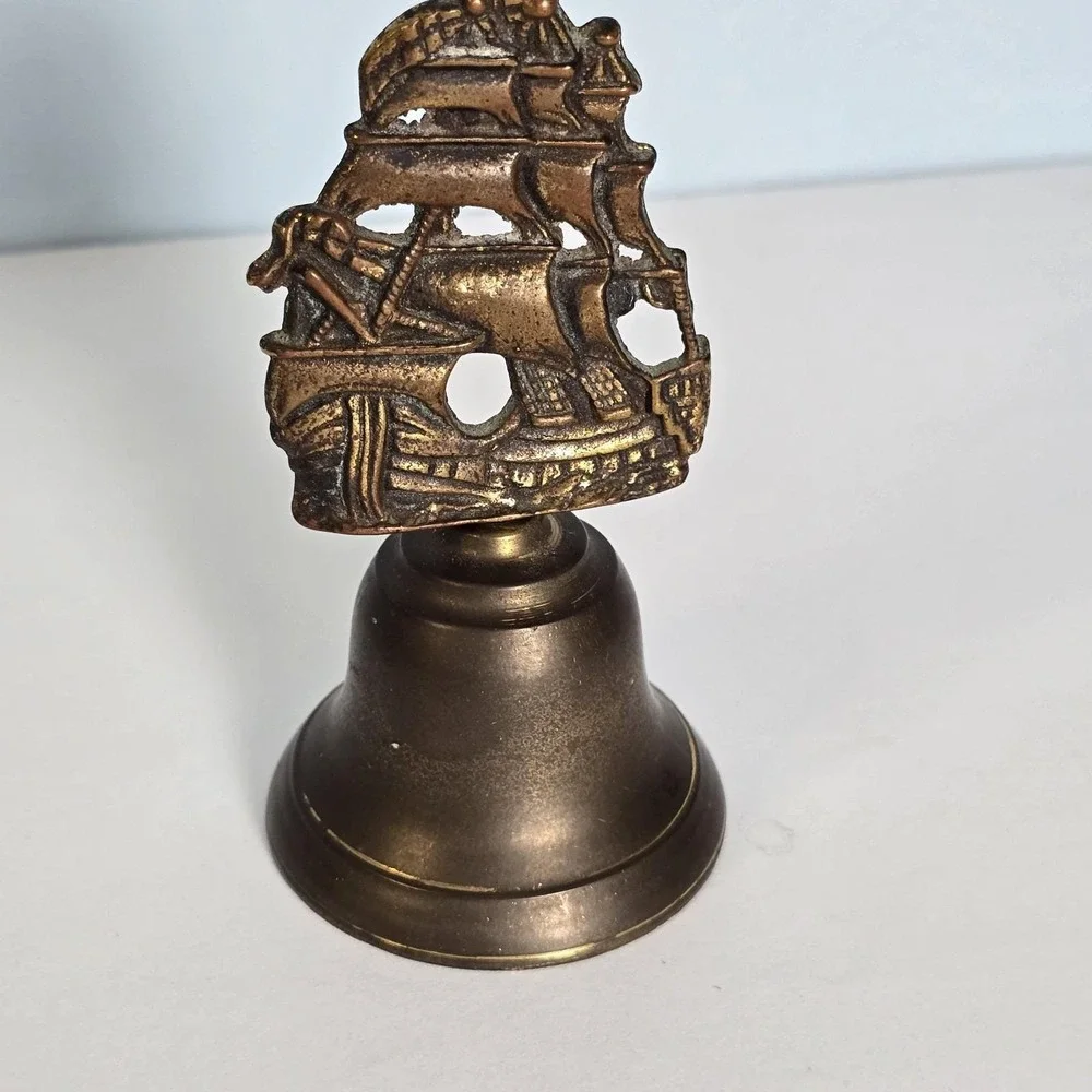 Vintage Solid Brass Ship Bell 4.75